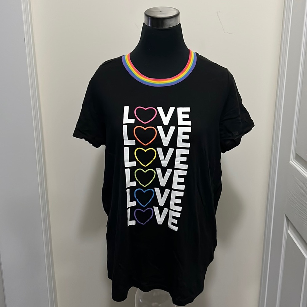Torrid Rainbow Fun Love Prints Tee Shirt Top size L